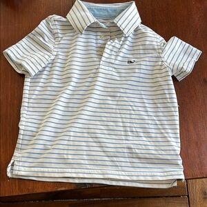 Vineyard Vines Kids Polo with Blue and White Stripes
